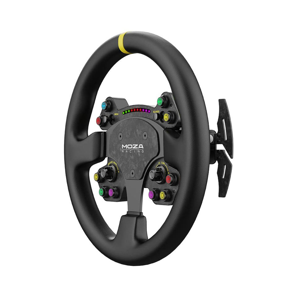 Moza RS V2 Steering Wheel | พวงมาลัย Sim Racing คาร์บอนไฟเบอร์แท้ | ขนาด 13 นิ้ว | รองรับ Moza R5 ขึ้นไป ราคา ถูกที่สุด ดีลบีเคเค แกลเลอรีภาพที่ 3
