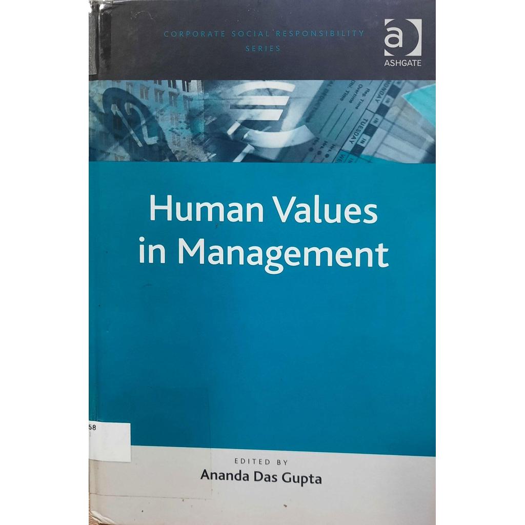 [BnB] USED Human Values in Management โดย Ananda Das Gupta (มือสอง: Very good, Ex-library)