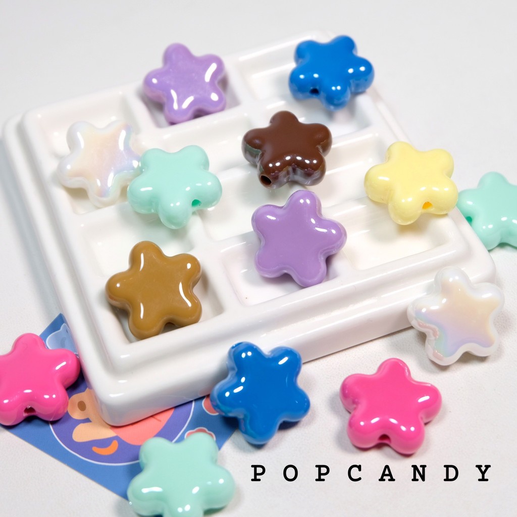 ดอกไม้น้อยน่ารัก DIY ห่วงโซ่โทรศัพท์มือถือจี้มือวาดฐานลูกปัด All-Match ครีมสี HAND-Made วัสดุต่างหูส