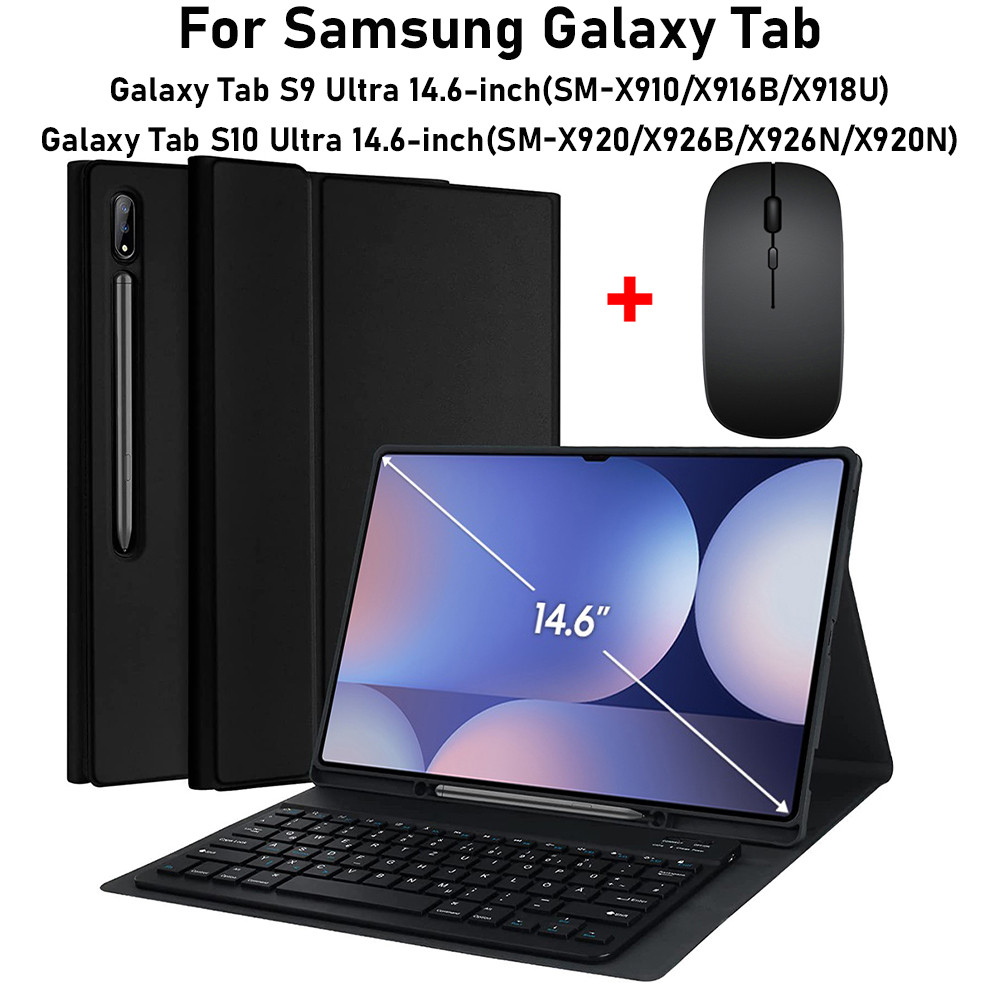 สําหรับ Samsung Galaxy Tab S10 Ultra 14.6 นิ้ว SM-X920/X926B/X926N/X920N, เคสคีย์บอร์ดสําหรับ Tab S9
