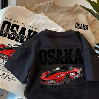 COD 2026 Tokyo Racing Car Printed Kid's T-shirt Fashion Trendy Casual Pure Cotton Top for 3-13 Yrs T11