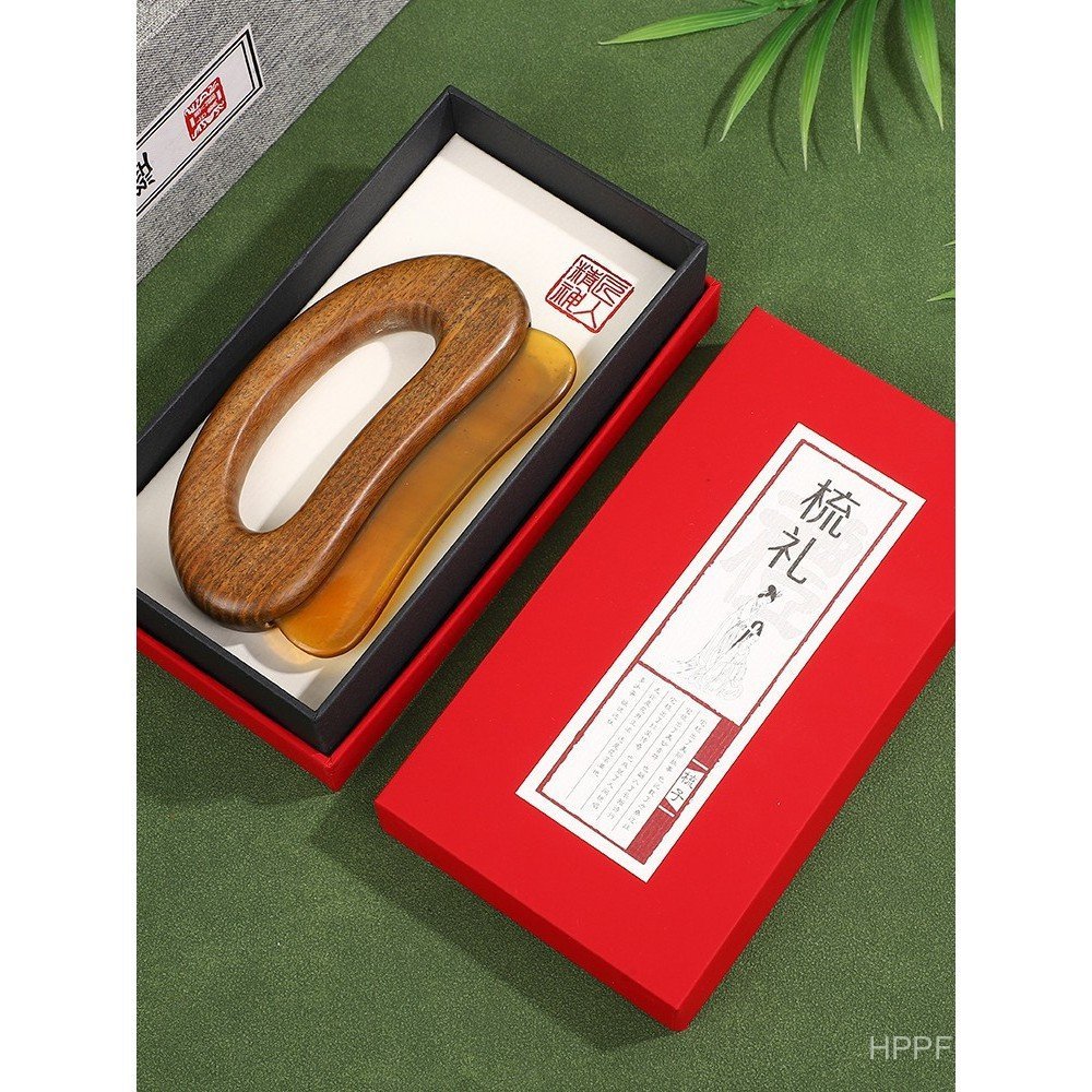 Gua Sha Beech หลอดเลือดดํา Meridian แปรงกลับเครื่องมือนวดไม้จันทน์สีเขียว Push Board Body ไหล่คอ Car