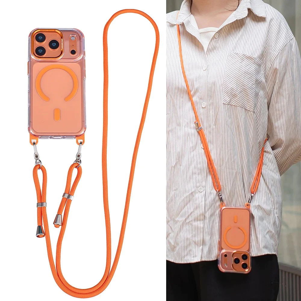 สายรัด กระเป๋าสะพายข้าง มุมเชือกเส้นเล็กโปร่งใสเคสโทรศัพท์เหมาะสําหรับ ไอโฟน17 อากาศ 16 15 14 บวก 11 12 13 มือโปร สูงสุด รองรับแม่เหล็กชาร์จไร้สายกันกระแทกฝา