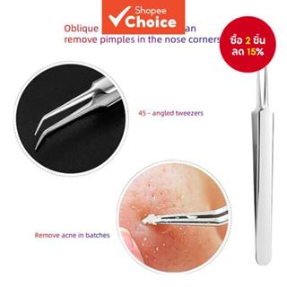 แหนบโค้ง/ตรง/เฉียงสแตนเลสสําหรับใบหน้าหน้าผากจมูกเครื่องมือด…