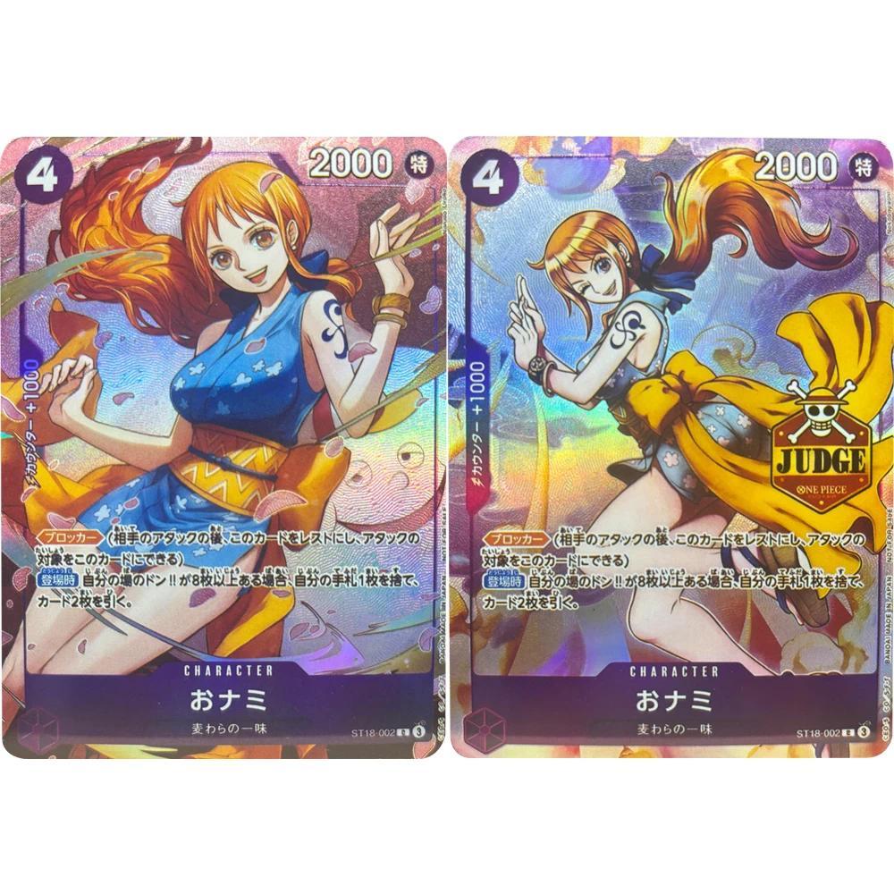 ONE PIECE คอลเลกชันการ์ด ST18-002 Nami DIY คุณภาพสูง Self Made เกมอะนิเมะการ์ดของเล่น