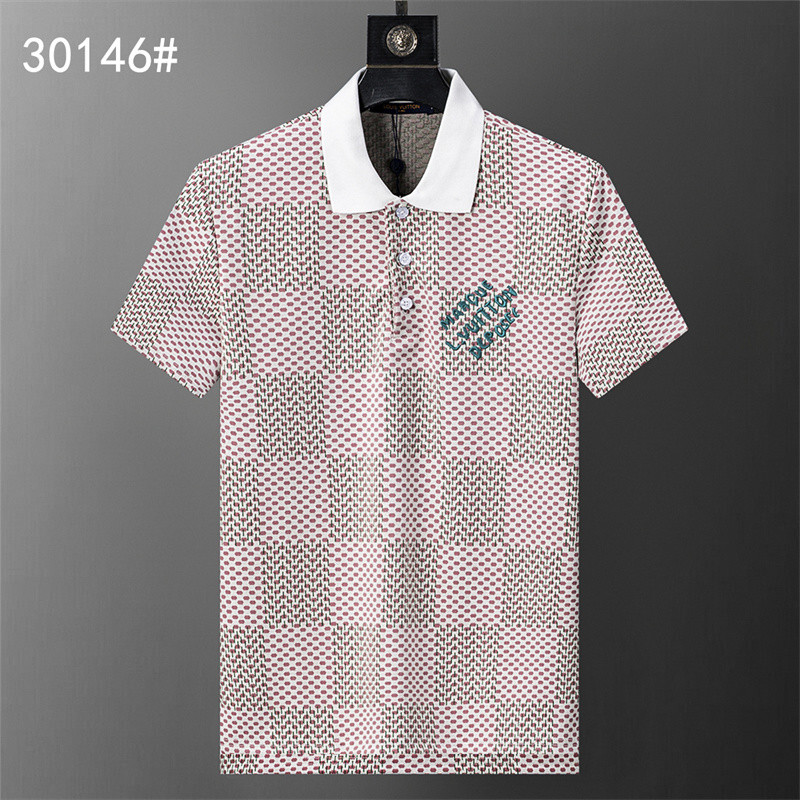 เสื้อโปโลสำหรับผู้ชาย สีทึบแขนสั้น ทำจากผ้าไหมน้ำแข็ง ใส่สบาย ระบายอากาศได้ดี ในฤดูร้อน