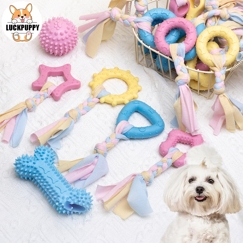 ⚡ ส่งของเร็ว ของเล่นสุนัขรักษ์โลก 🐶 มีเสียง 🔊 ทนกัด ไม่ขาดง่าย สำหรับสุนัขพันธุ์เล็ก เท็ดดี้ บิชอง