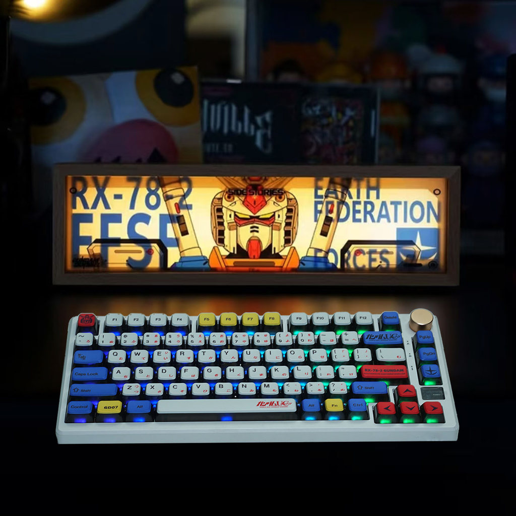keycap ไทย keycap Gundam Yuanzu Four-Sided Translucent Pudding Keycap PBT Sublimation เหมาะสําหรับ 6