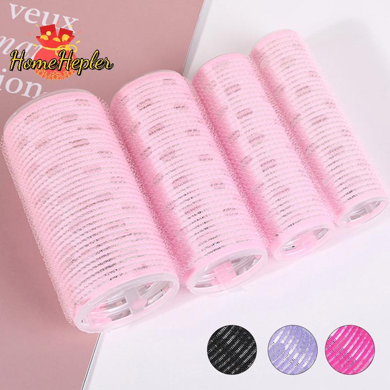 HomeHepler 4size Hair Rollers Hair Curlers Lazy Curler Hair Roller พร้อมแผ่นอลูมิเนียมใหม่