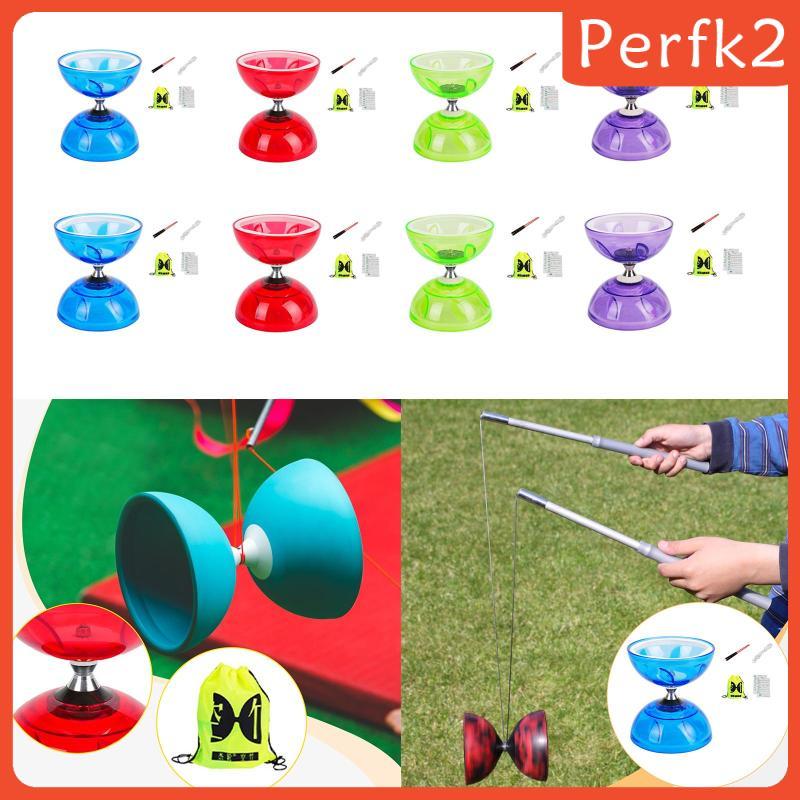 [Perfk2] ชุดของเล่นจีน Diabolo Fun Classic ทนทาน yo yo Juggling ของเล่น Triple Bearing Professional 