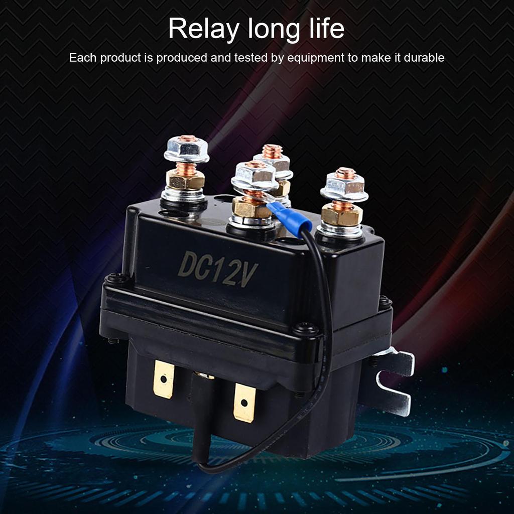 12V 250A Winch Solenoid Practical Winch Solenoid Winch Control Box Wear-Resistant Automotive Relays 