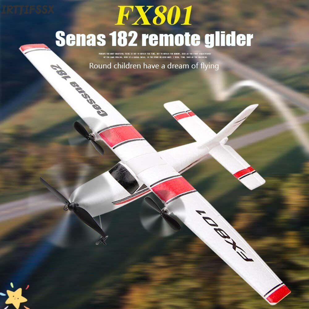 IRTJIFSSX สําหรับ Cessna 182 FX801 รีโมทคอนโทรลเครื่องบิน FX801 2CH ปีกคงที่ 2.4G Controller สําหรับ