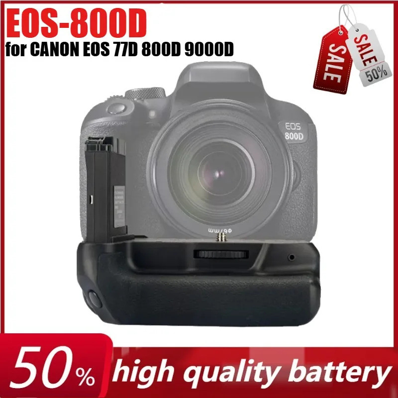 EOS-800D แบตเตอรี่แนวตั้ง Grip สําหรับ CANON EOS 77D 800D 9000D Rebel T7i Kiss X9i SLR Digitale กล้อ