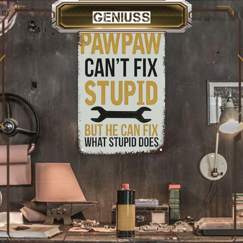 [geniuss.th] Dad Repairman Vintage Metal Tin Sign ป้ายดีบุกตกแต่ง Art Plaque โปสเตอร์สําหรับ Home Ba