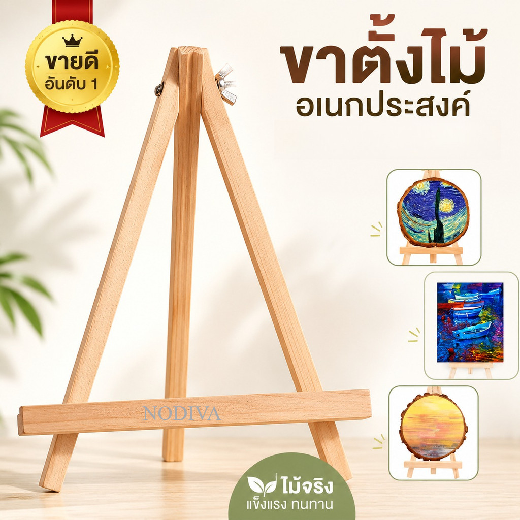 ขาตั้งไม้อเนกประสงค์ ขนาดเล็ก ที่วางโทรศัพท์มือถือ ขาตั้งกรอบรูป ไม้สนกลางแจ้ง DIY