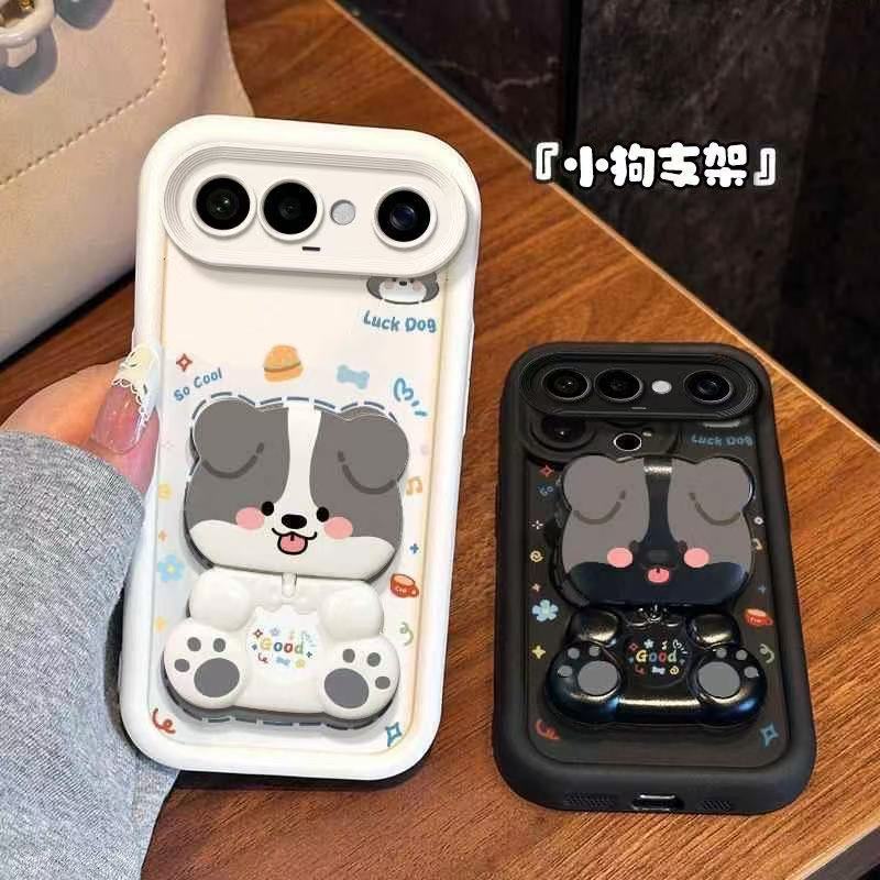 สําหรับ Vivo X300 FE 5G S50 Pro mini เคสโทรศัพท์การ์ตูนแต่งหน้ากระจกผู้ถือถุงลมนิรภัยกรณีป้องกันกรณี