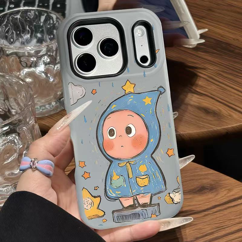 เคสโทรศัพท์รูปดาวแม่เหล็ก ใช้ได้กับ iPhone 17 Air/16 Plus/15/13 Pro/14/12/11 คุณภาพสูง ป้องกันการตกกระแทกได้ 2 ใน 1