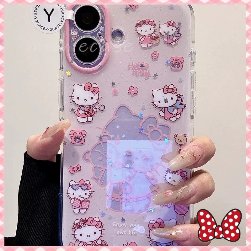 👛MINNIE👛bling kitti case for iPhone 17 13 12 11 16 15 14 PROMAX X XS MAX XR 7/8PLUS กรณีโทรศัพท์แฟชั่น ส่งจากไทย น่ารัก