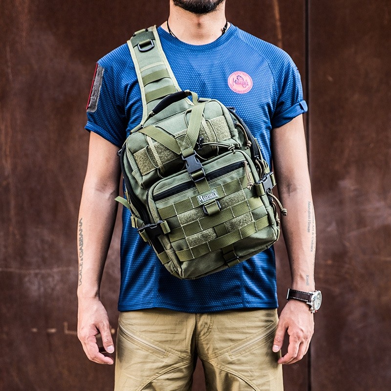 Magforce Taiwan Magforce Large Chest Bag Men Outdoor Shoulder Bag Messenger 0423 Big Burger Cycling 
