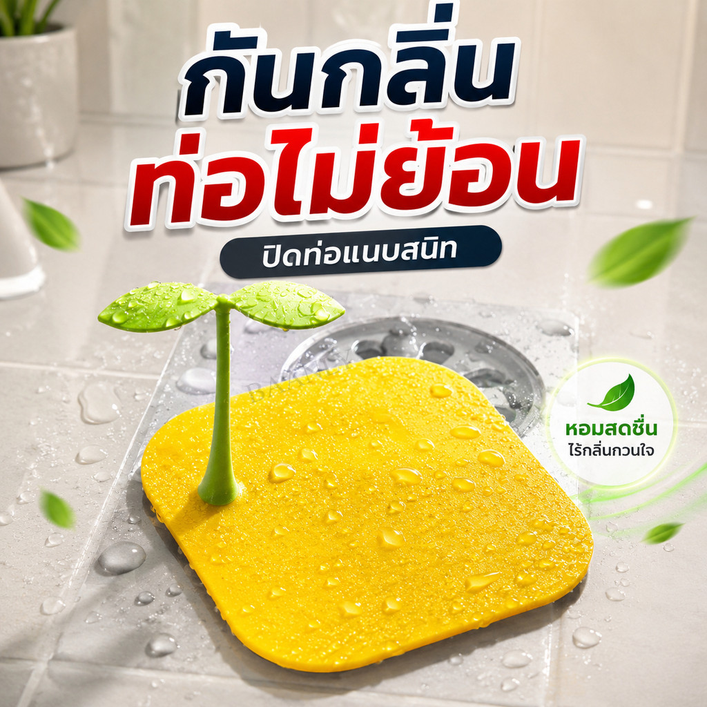 ส่งเร็ว ซิลิโคนปิดท่อระบายน้ำ กันกลิ่น กันแมลง ปิดผนึกแน่น กรองเศษผม ฟรีค่าส่ง