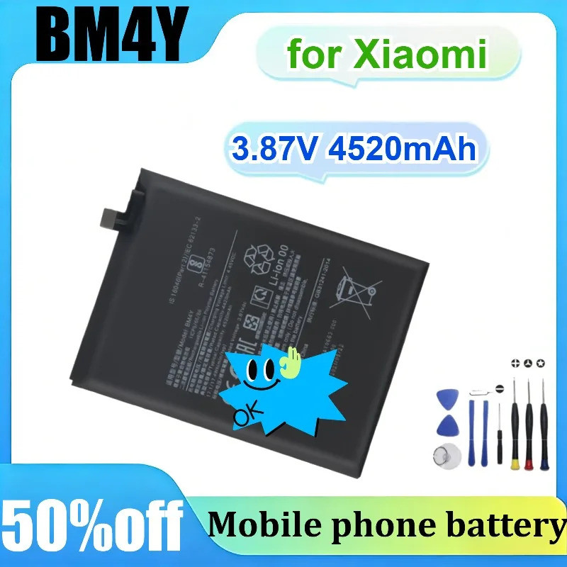 BM4Y 3.87V 4520mAh สําหรับ Xiaomi เหมาะกับ Poco F3 Redmi K40 Pro K40Pro แบตเตอรี่โทรศัพท์มือถือพร้อม