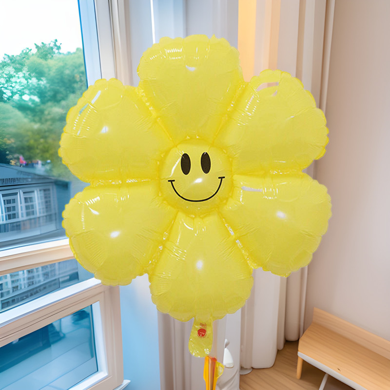 Influencer ins Floating Helium Balloon Macaron Daisy Sunflower Smiley Balloon Sunflower Flower Stall