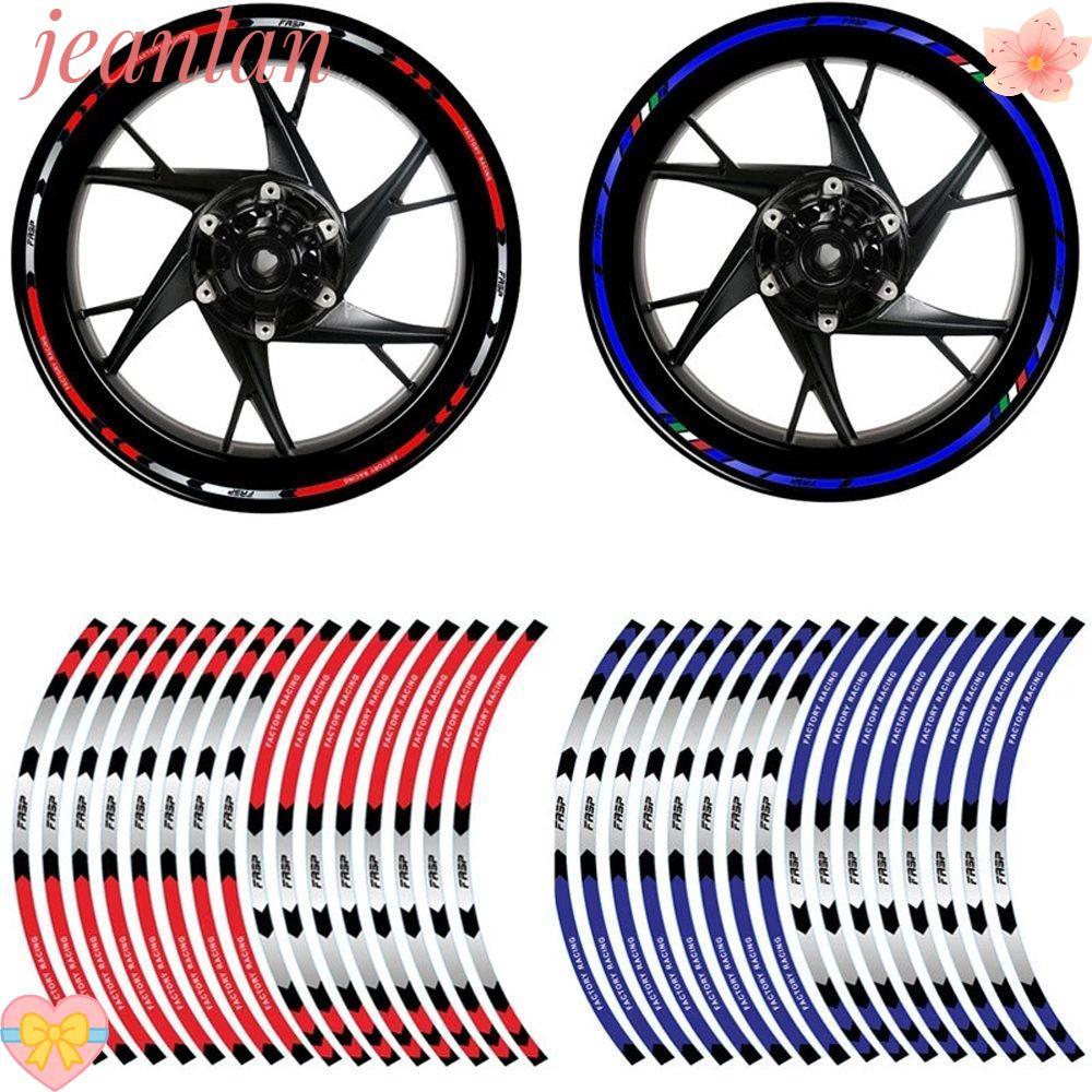 JLAN สติ๊กเกอร์ติดล้อรถจักรยานยนต์ Universal อุปกรณ์มอเตอร์ไซค์ Rim Stripe เทป 17"18" Auto Decals เทปขอบรถมอเตอร์ไซด์