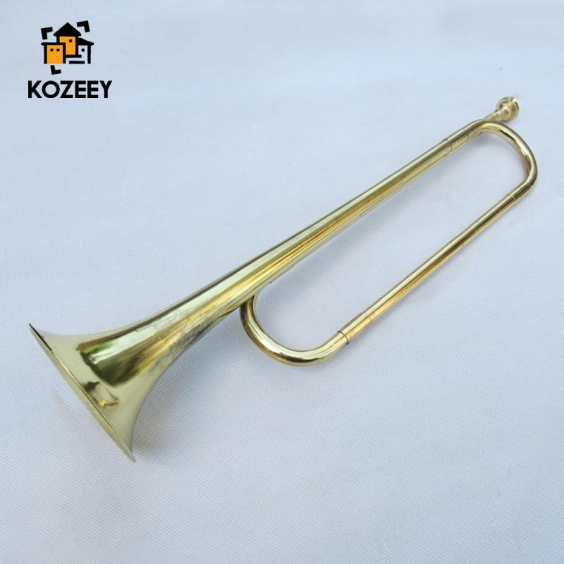[KOZEEY] C Flat Bugle ทองเหลือง Bugle เครื่องดนตรีคลาสสิกแบบพกพา Scouting ทรัมเป็ต Bugle สําหรับเริ่