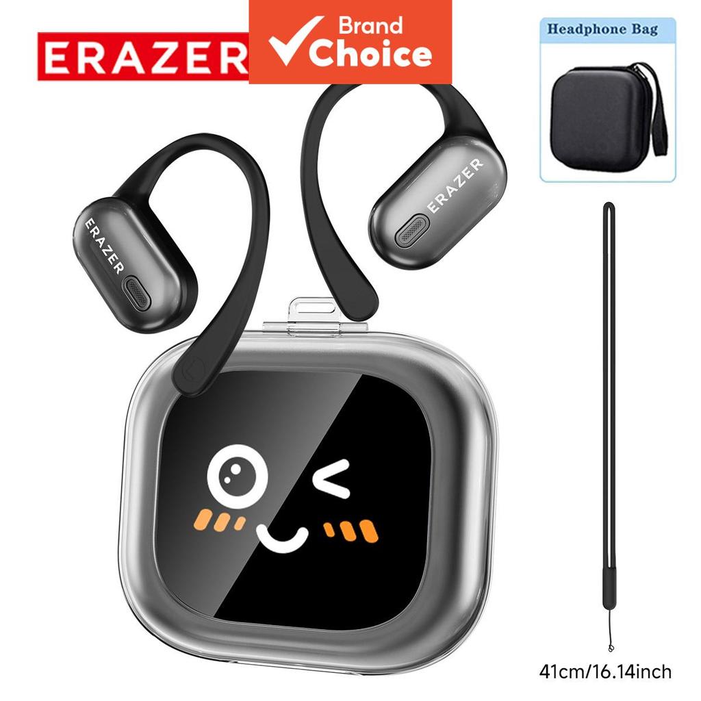 ERAZER XF38 หูฟังบลูทูธ 5.3 สเตอริโอ จอ LCD สัมผัสอัจฉริยะ หูฟังแปลภาษา