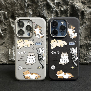 ✨การจัดส่งภายในประเทศ✨เคสป้องกันลูกแมวซนเหมาะสำหรับ iPhone 17 16 15 13 14 11 7 8Plus Pro Pro Max เคสโทรศัพท์หนัง TPU
