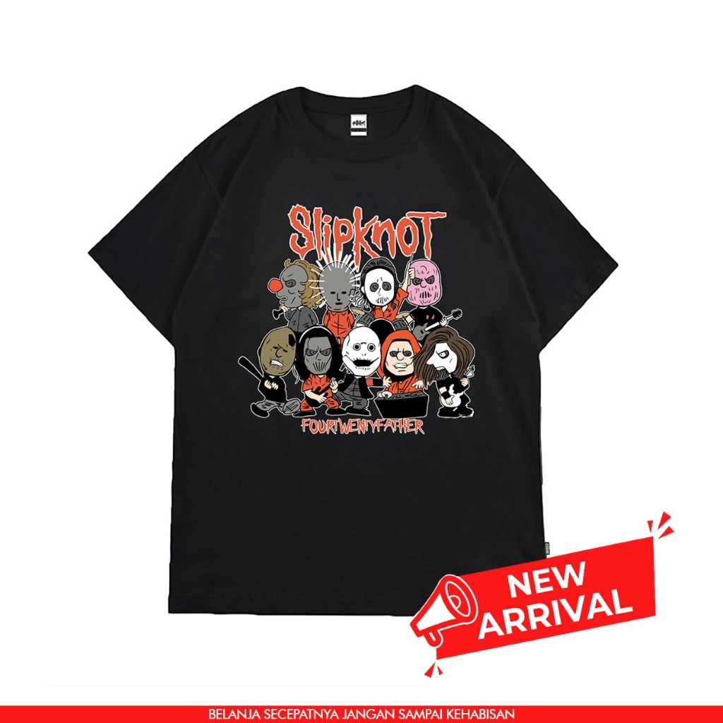 Otsky X 420 Father Mens Slipknot Logo เสื้อยืดสีดํา X T0005 Cotton 24s (2R2)