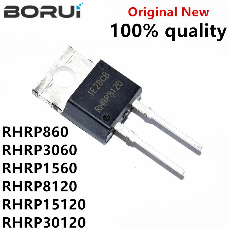 10PCS RHRP3060 TO220-2 fast recovery วงจรเรียงกระแสไดโอด TO-220 600V 30A RHRP860 RURP1560 RHRP8120 R