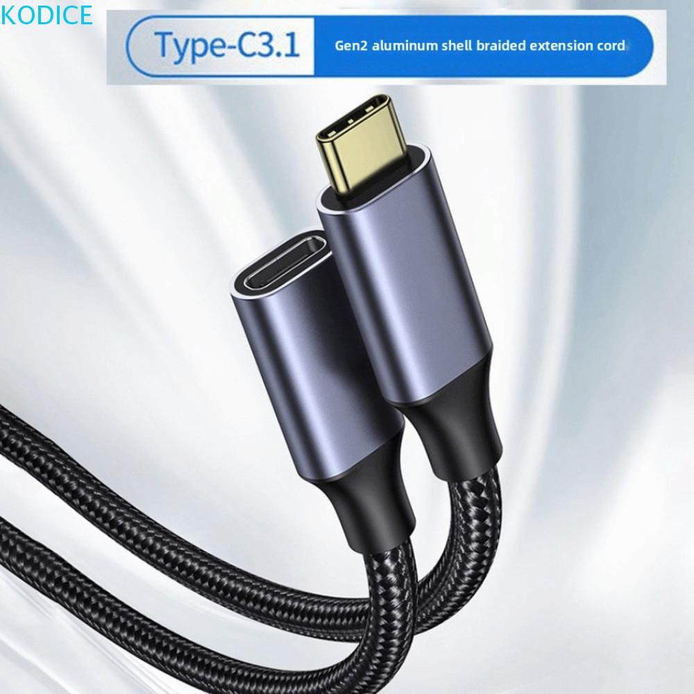 KODICE Type-C Extension Date Line, 4K 60Hz PD 100W Type-C Extension Cable, Video Cable Gold Plated M