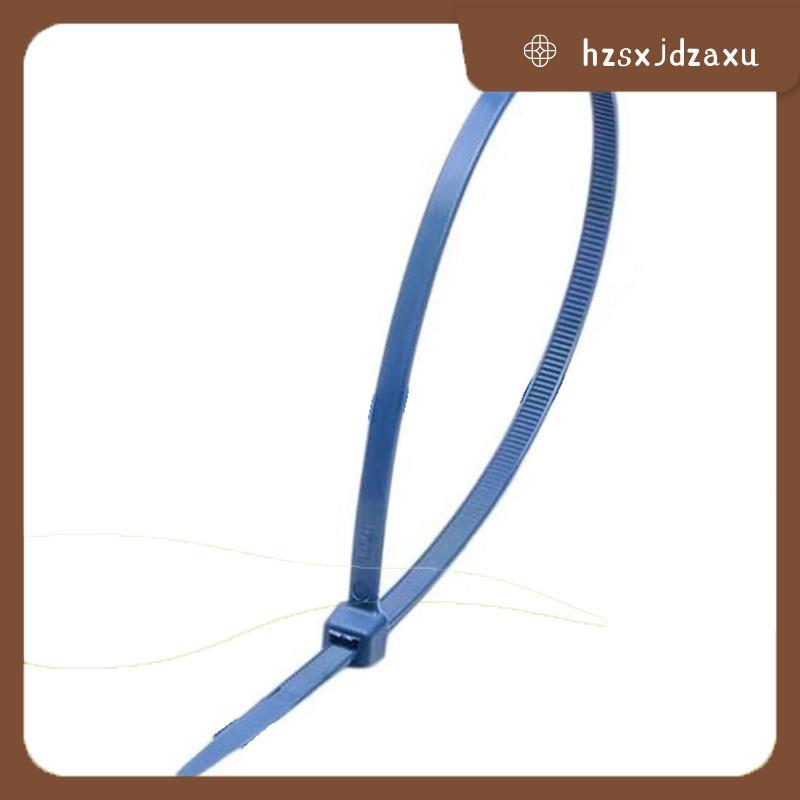 hzsxjdzaxuBlue Zip Ties Cable Tie Metal Detectable Zip Ties 300x 4.8 มม.