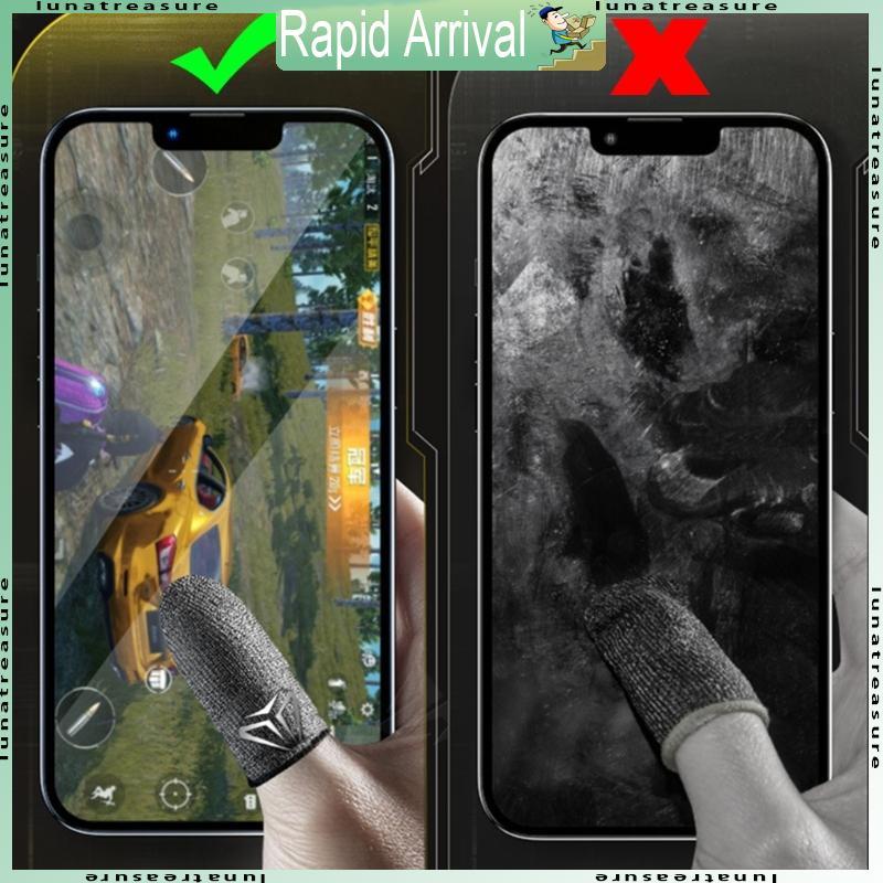Lun 1 2 คู่นิ้วมือสําหรับ w กล่องเก็บของ Anti Sweat Breathable Gaming Finger Gl