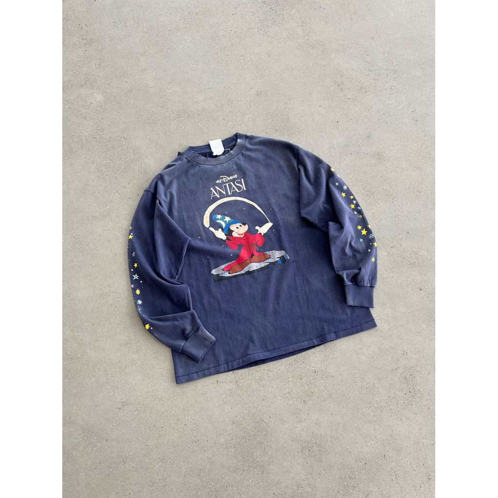 8Z6Q Early Autumn New Cartoon Character Print Vintage Distressed Long Sleeve T Shirts for men and wo