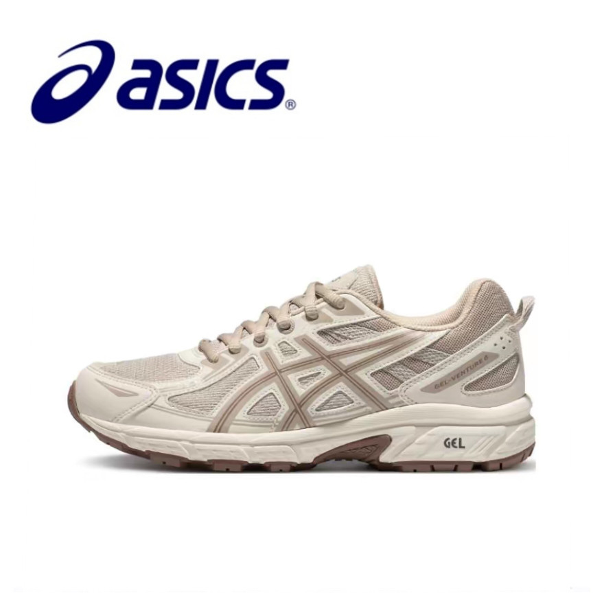 รองเท้าวิ่ง Gel-Venture 6 Low-Top สุภาพสตรี สีเบจและเทา