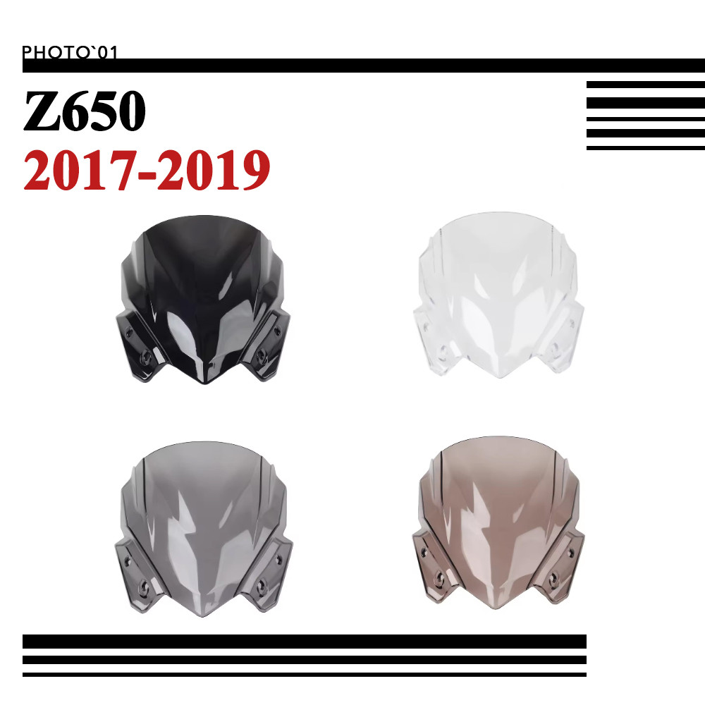 Psler ชิวหน้า บังลม กระจกหน้ารถ กระจกกันลม สําหรับ KAWASAKI Z650 2017 2018 2019