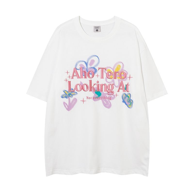 COD Brand Letter Round Neck Short Sleeve T-Shirt Womens High 2026 FM9G