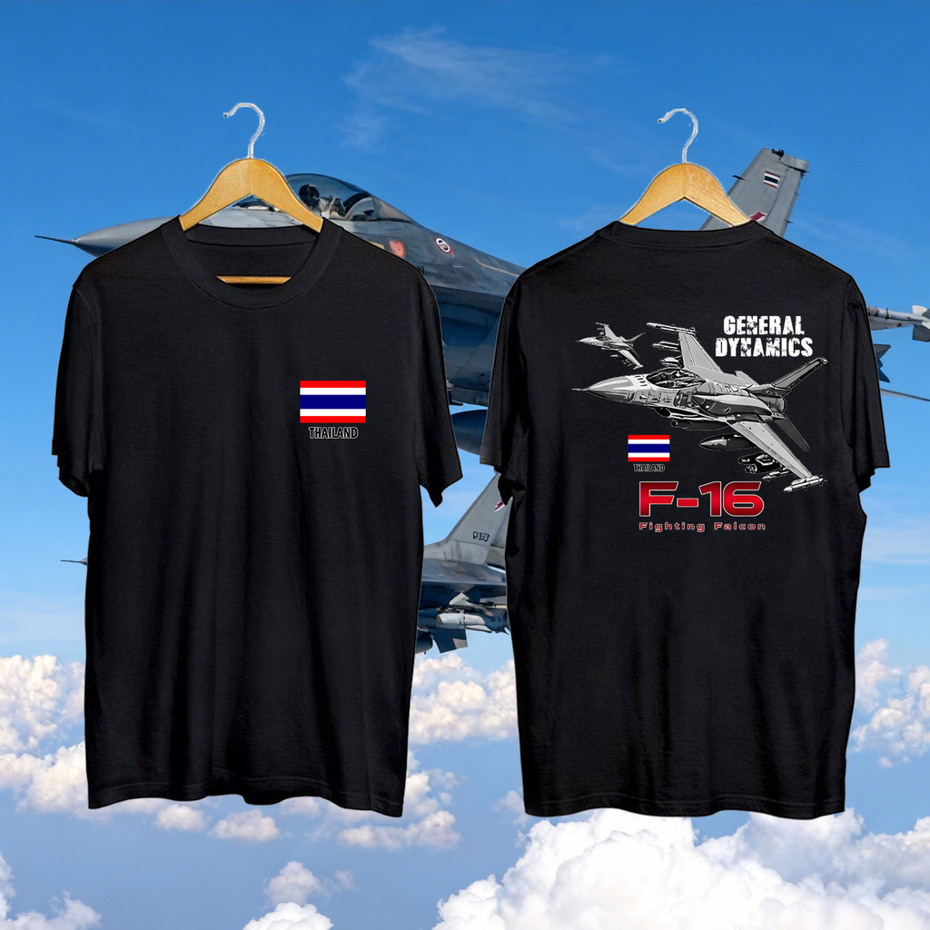 เสื้อยืดสกรีนลาย " F-16 & JAS 39 " " F-16 FIGHTING FALCON " เสื้อยืดผ้า เสื้อยืดผ้าไมโครโพลีเอสเตอร์