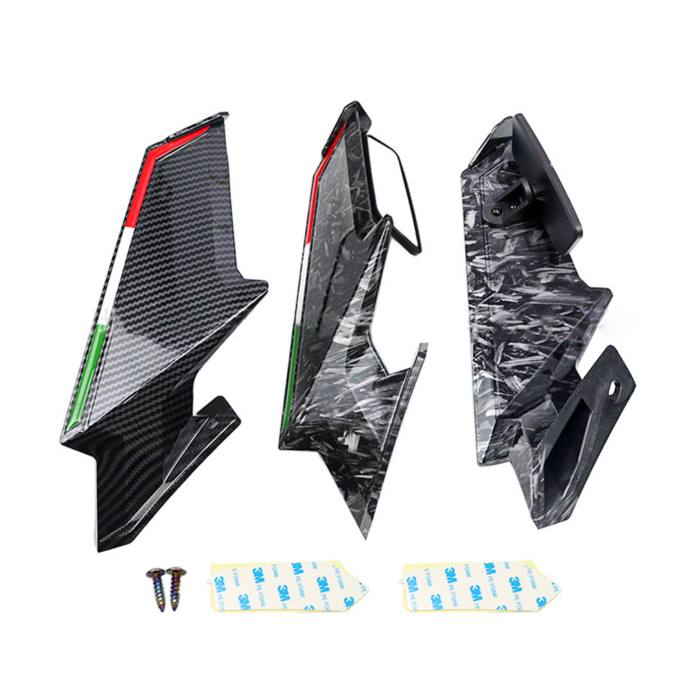 Universal Racing รถจักรยานยนต์กระจกมองหลังลมปีกกระจกมองข้างสําหรับ Aprilia rs660 Honda cbr 600 rr Kymco ak 550 Ninja 650