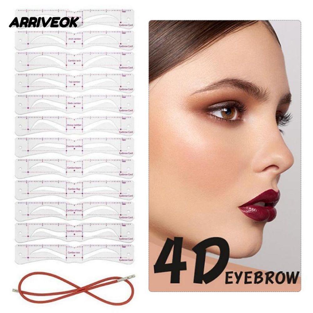 ARRIVEOK Eyebrow Shaper Kit นํากลับมาใช้ใหม่ได้พร้อมสายคล้อง DIY Grooming Eyebrow Razor