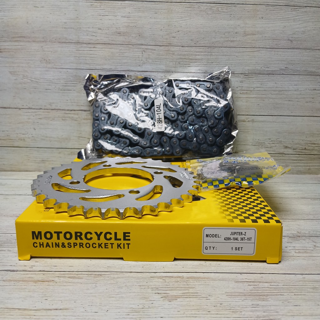 ชุดเกียร์ Jupiter Z Burhan Gear Package Jupiter 5TP Chain 428H 104L 36T 15T FUKUKAWA