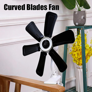 6 Blades Clip Fan Strong Wind Curved Blade Clip Fan Electric Desktop Fan for Dormitory Student Home