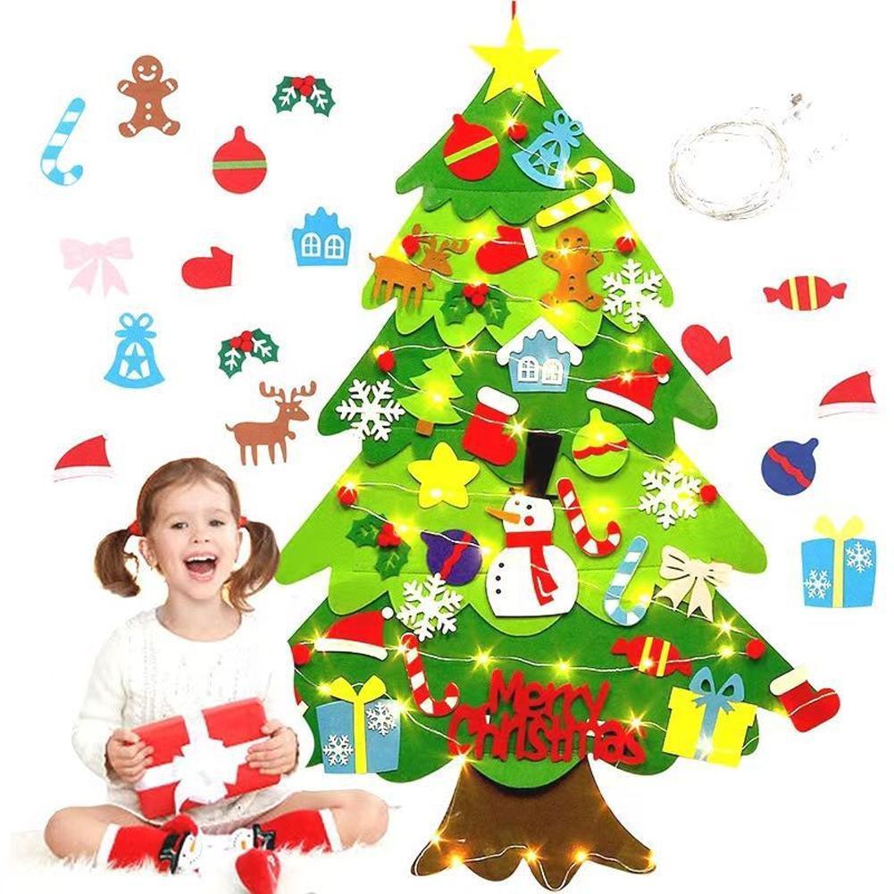 Felt Christmas Tree Diy Felt Cloth Christmas Tree Felt Christmas Tree ตกแต่ง D4h9