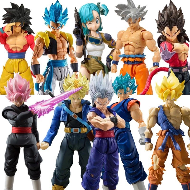 S.h.figuarts โมเดลฟิกเกอร์ Dragon Ball Z Action Figure SHF Son Goku Gohan Gogeta Vegetto Krillin Bul