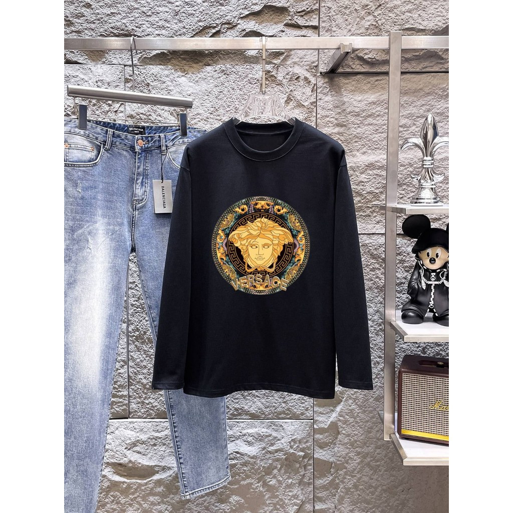 เวอร์ซาเช่/เวอร์ซาเช่ ผู้ชายผู้หญิงเสื้อยืดพิมพ์เสื้อยืดธุรกิจเสื้อยืดหลวมเสื้อยืดพร็อพเสื้อยืดที่เรียบง่ายอินเทรนด์สั้นยี่ห้อ พีเจ13