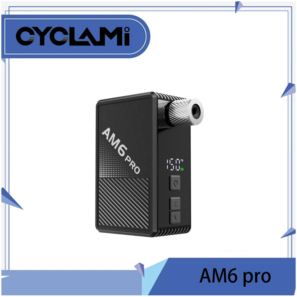 CYCLAMI AM6 Pro 150 PSI มินิจักรยานปั๊มยางแรงดันสูง Inflator แบบพกพา Schrader Presta วาล์วอุปกรณ์จักรยาน