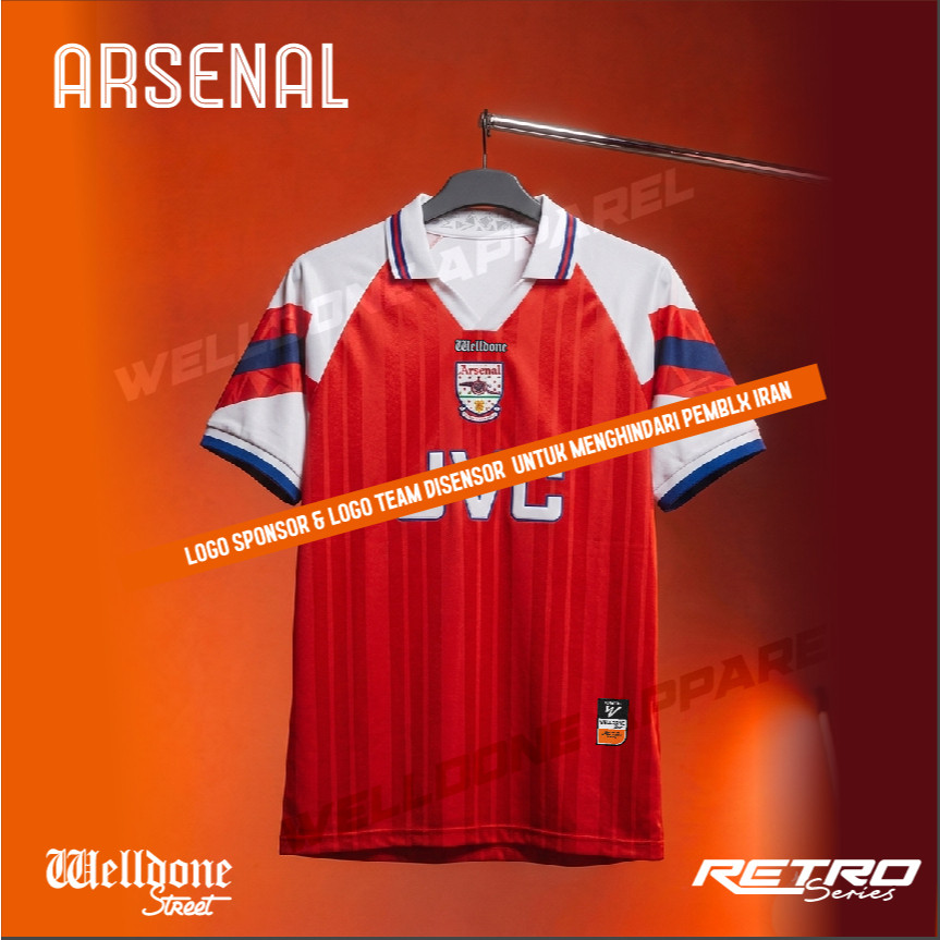 ถนน Welldone! Custom ARSENAL FOOTBALL Jersey Oversize สไตล์อินเทรนด์รักบี้/ nhl/nfl /y2k / streetwear/ การพิมพ์ครอป/ สําหรับผู้ชายและผู้หญิงเบสบอลพิมพ์เต็มตัวอักษร