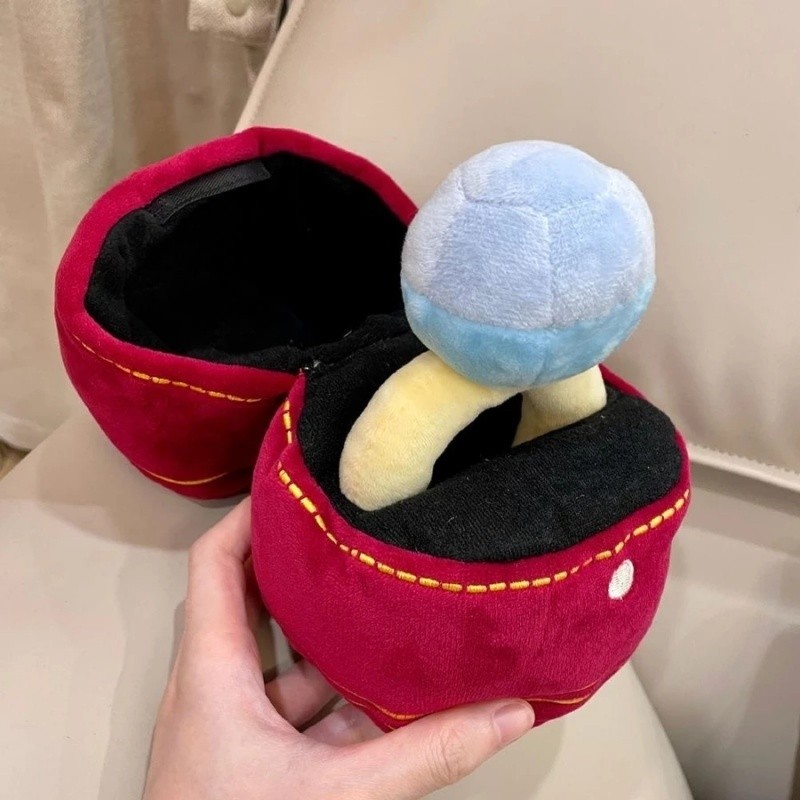 แหวนเพชรของเล่น,ของขวัญตลก ขนาดใหญ่แหวน Plush โรแมนติกโอกาส ตุ๊กตาแหวนเพชรชุดกล่องน่ารัก